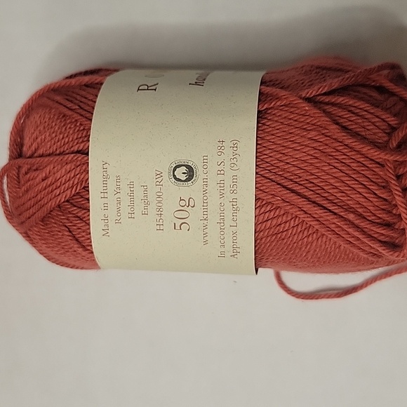 6 Skeins Rowan Handknit Cotton Yarn in  Color 343 - Picture 3 of 4